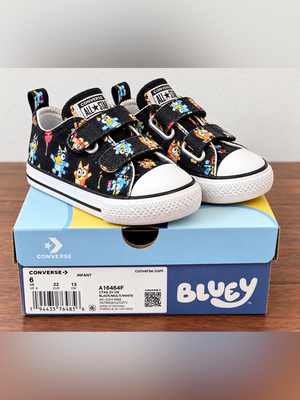 Converse x Bluey Chuck Taylor All Star 2V Toddler Shoes Black Size 6